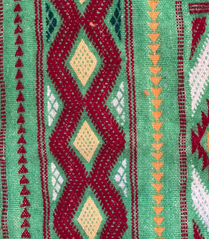 Moroccan Hanbel Wool Rug, 3 ft 3 in × 4 ft 11 in, Sage Green Multi-Color - Image 7