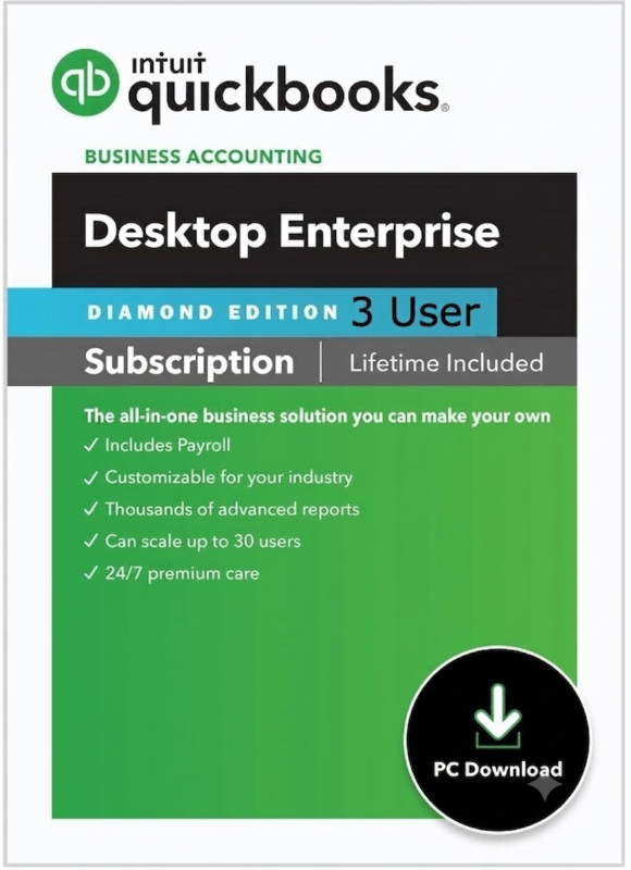 QuickBooks Desktop Enterprise 2024 – Lifetime License – Windows – Instant Digital Delivery