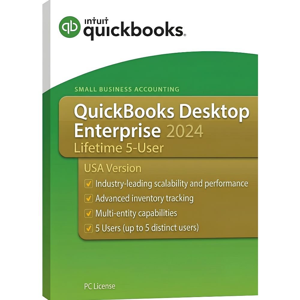 QuickBooks Desktop Enterprise 2024 | Lifetime 5-User USA Version PC License