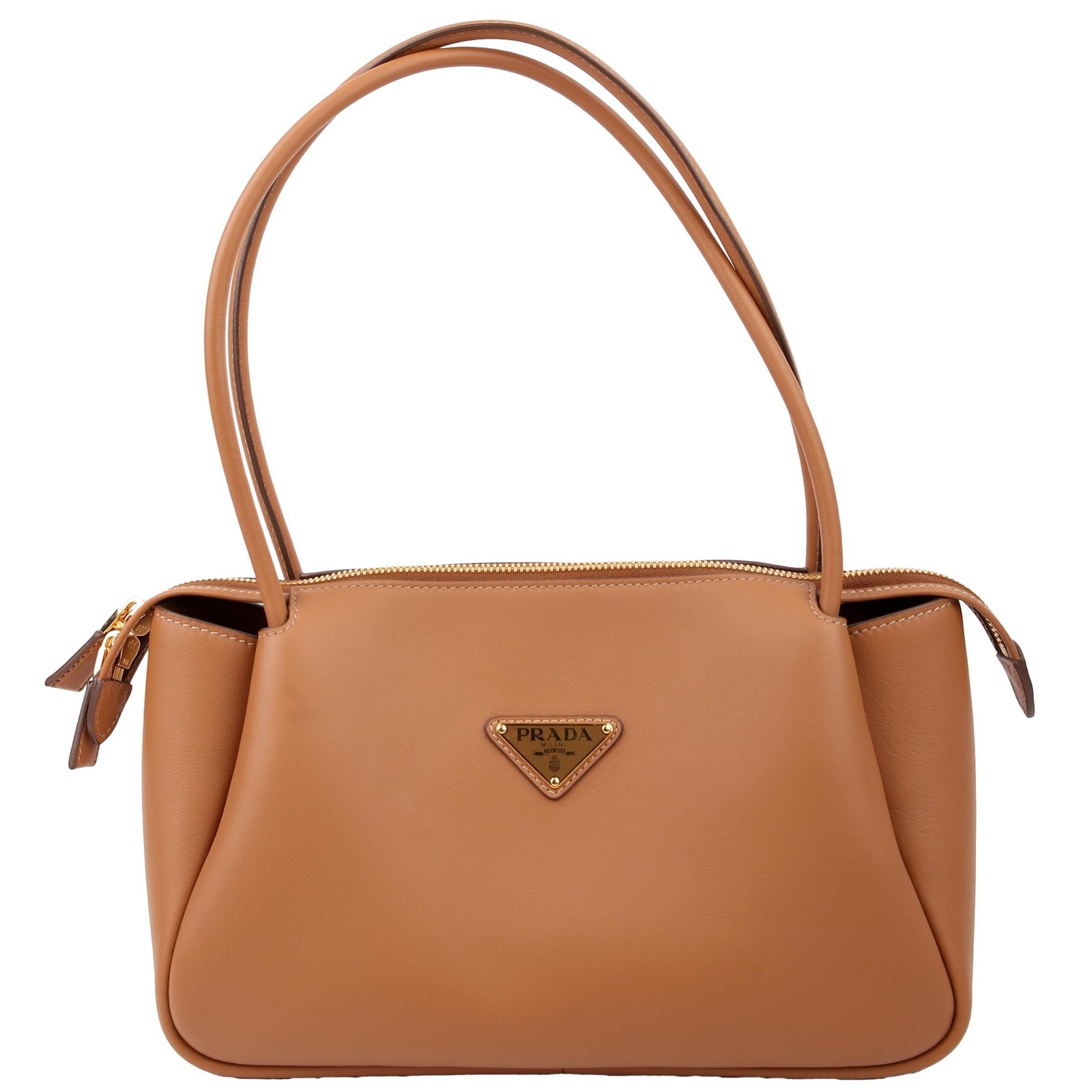 1779302546368RN2XSIJ0G8TL3Z51NZP6.jpg Prada 1BA444 Darling Medium Leather Brown | Brown and Gold - Image 1