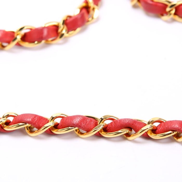 Chanel Diana Flap Small Lambskin Red and Gold product image 9