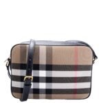 Pre-Owned Burberry 8114067 Large Camera Bag Giant Check | Black, Tan, White, and Red
