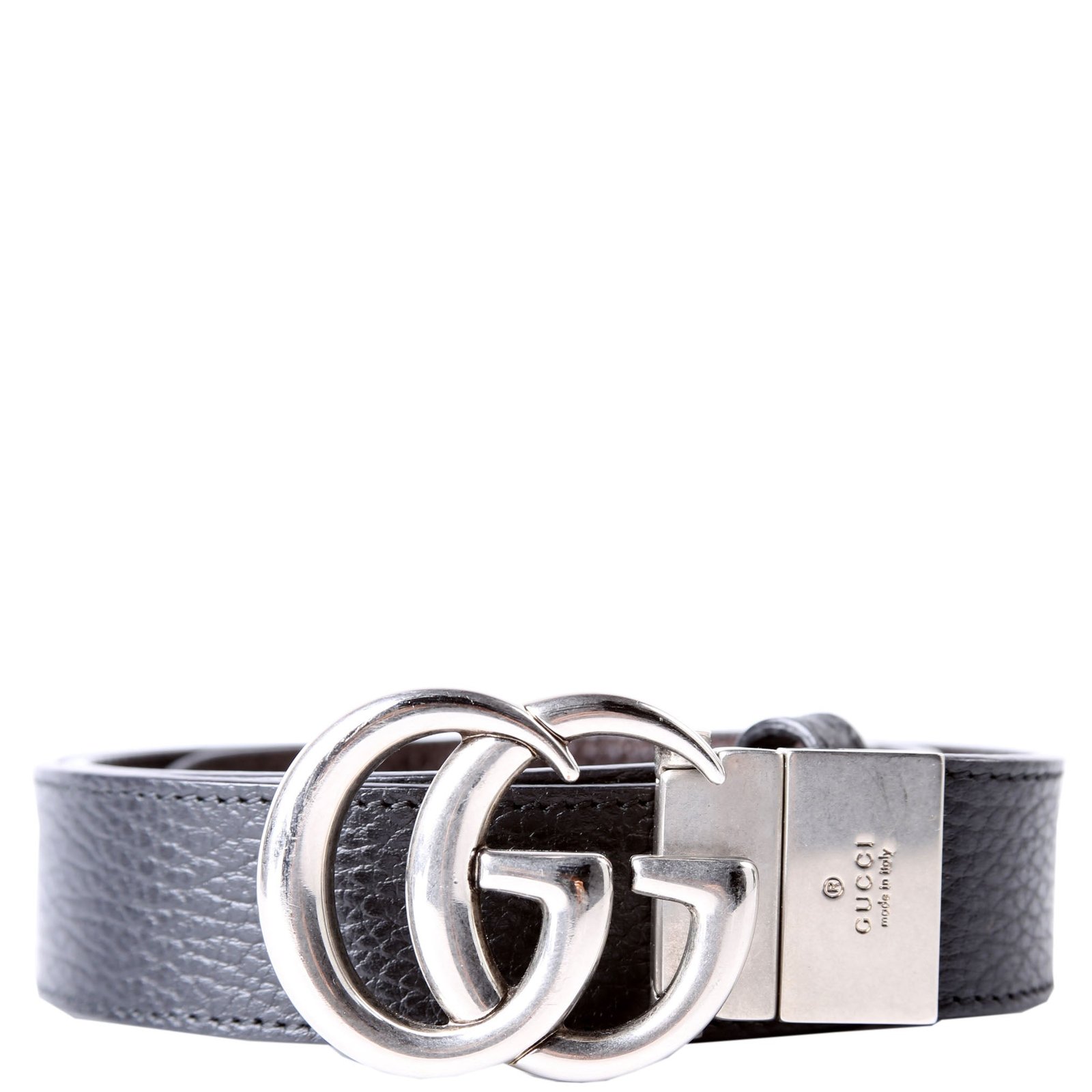 1786659034854BIWQSMDLMDBGG3J3RWKA.jpg GG Marmont Reversible Leather Belt Size 80/32 Black - Image 1