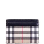 Pre-Owned Burberry Sandon Check Card Holder 8016614 | Black, White, and Red