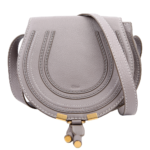 Pre-Owned Chloe Marcie Saddle Bag Crossbody Small Grey