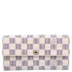 Pre-Owned Louis Vuitton Sarah Wallet Damier Azur | White | 2008