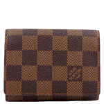 Pre-Owned Louis Vuitton Business Card Holder Damier Ebene | Brown
