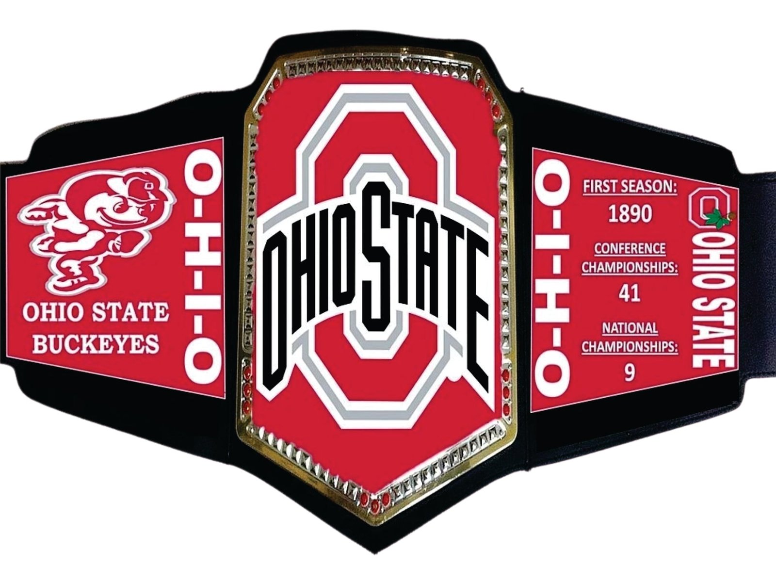 39_2.jpg Ohio State Buckeyes Themed Championship-Style Belt Replica, Adult Fan Gift - Image 1