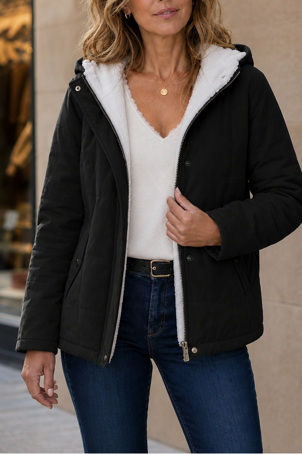 Women's Thickened Hooded Parka – Warm Padded Winter Coat
