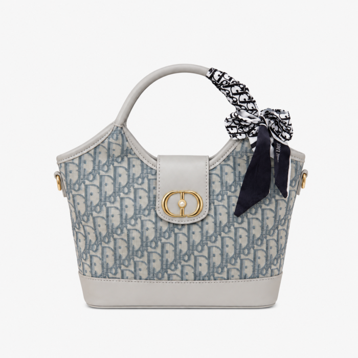 Women Monogram Travel Vanity Case Handbag Compact Shoulder Bag Grey