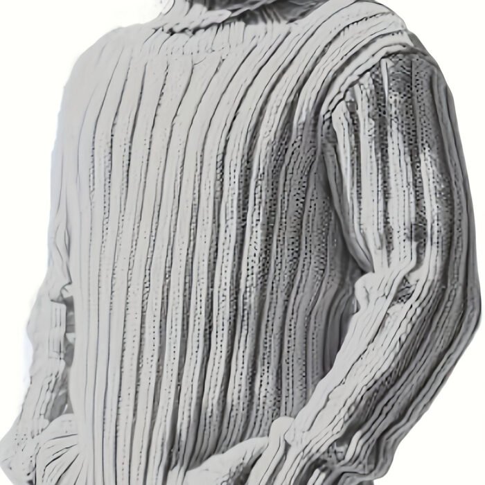 Men's Ribbed Knit Sweater – Relaxed Fit Crew Neck Pullover | Brennan