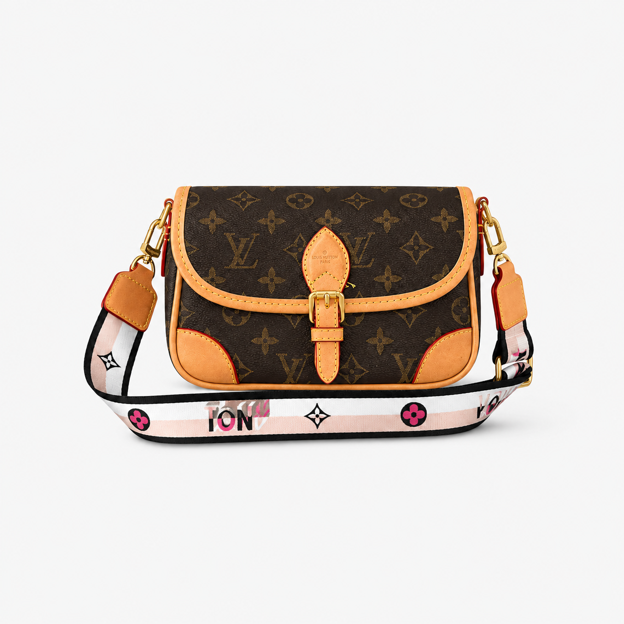 547b3017-0be3-49bb-86d4-f3103ef44174.png Brown Monogram Leather Bag - Image 1
