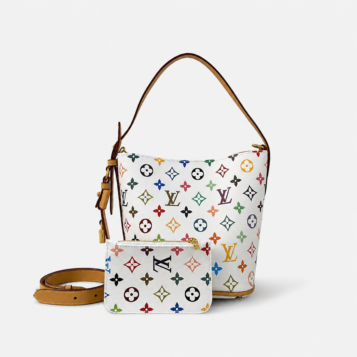 70d44eca-b6bb-4bd7-aa9e-9f59e474150e_ae6d983d-6021-48cb-af6b-def277b1b72c.png Leather Detachable Monogram Mini Pouchh Bag - Image 1