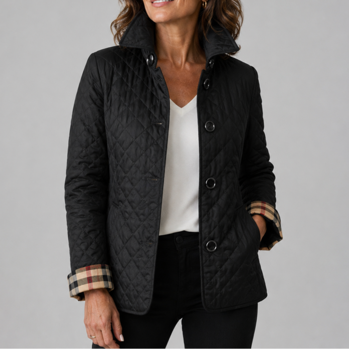 Women's Lightweight Quilted Jacket – Padded Collared Jacket | Henriette