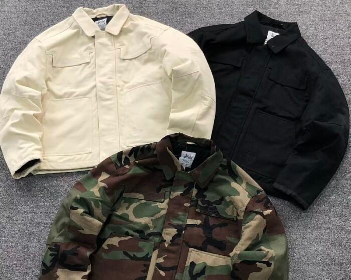 Stüssy Polar Fleece Zip-Up Winter Jacket