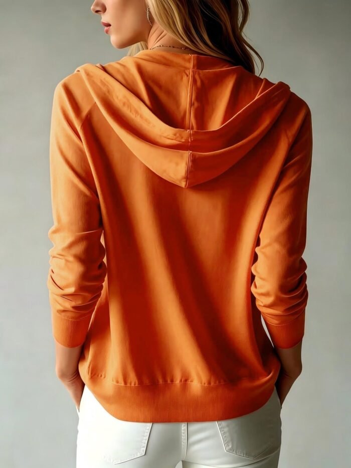 Women's Full-Zip Hoodie – Relaxed Cotton French Terry Hooded Sweatshirt