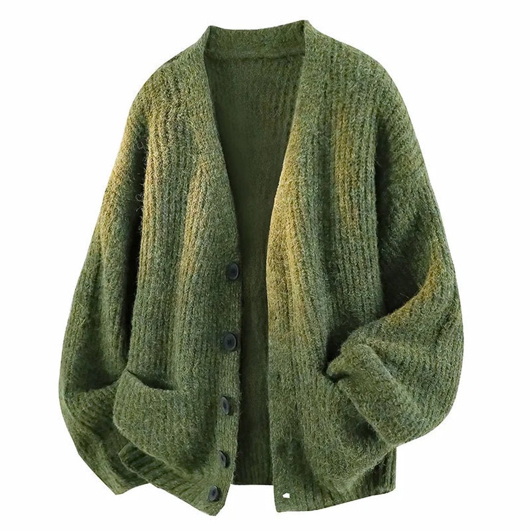 Women's V-Neck Cardigan – Relaxed Fit Soft Knit Button Cardigan | Lucille