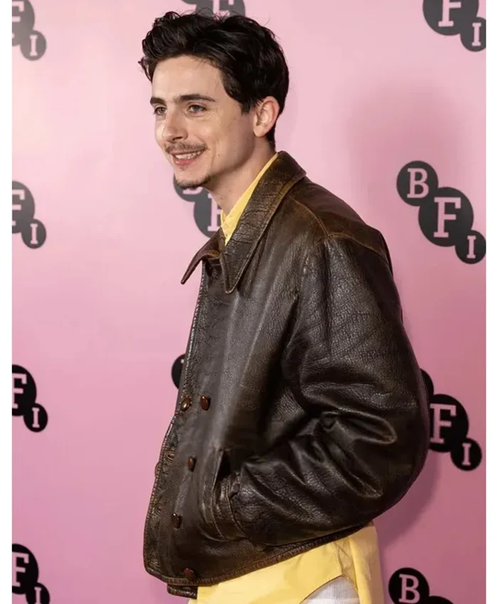 BFI Timothee Chalamet Brown Leather Jacket