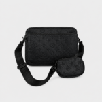 Leather Monogram Crossbody Messenger Bag