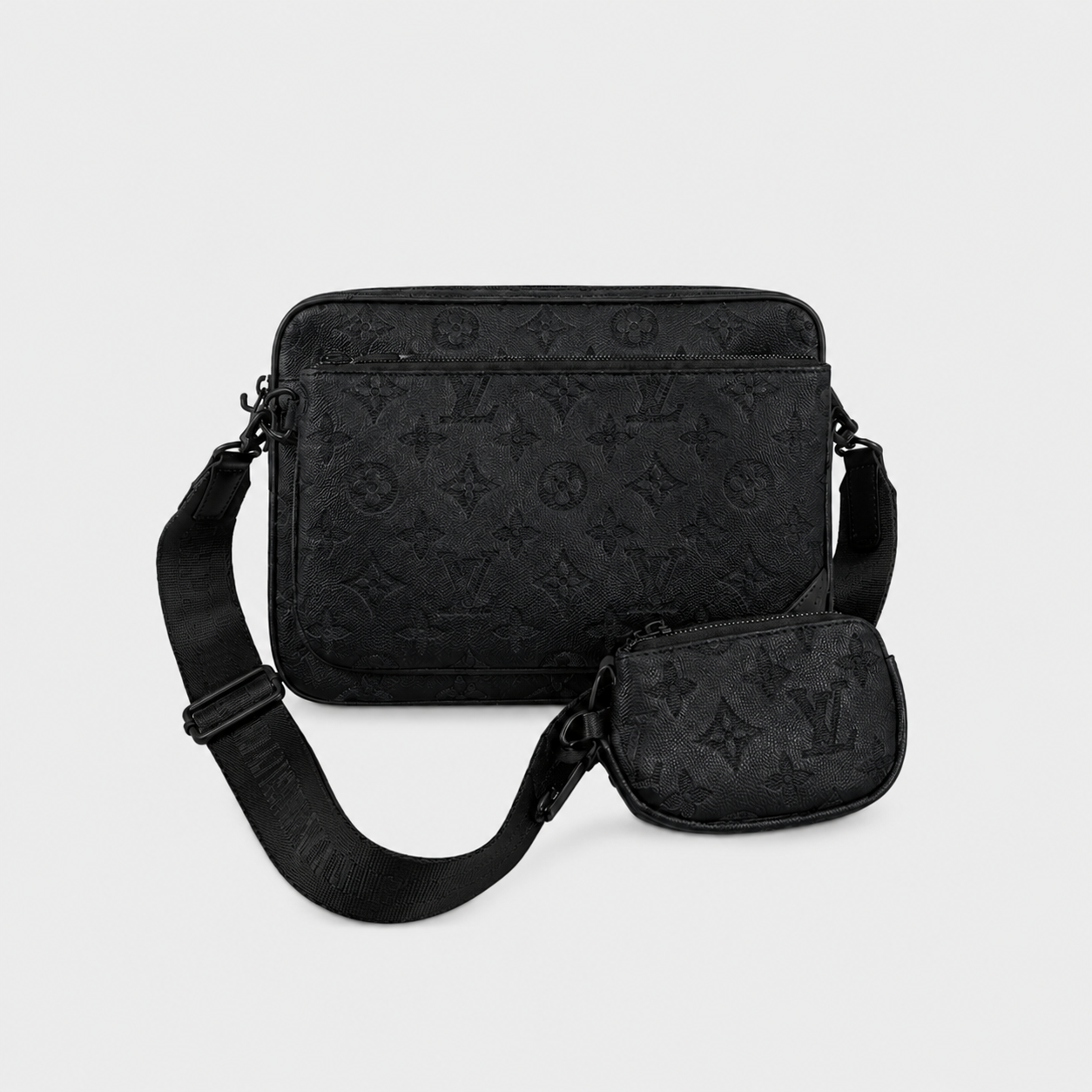 c54d99cd-4dcb-4161-8559-97ad5c1e24bd_c6895c90-36ff-44f9-bf71-e71eb82126bf.png Leather Monogram Crossbody Messenger Bag - Image 1