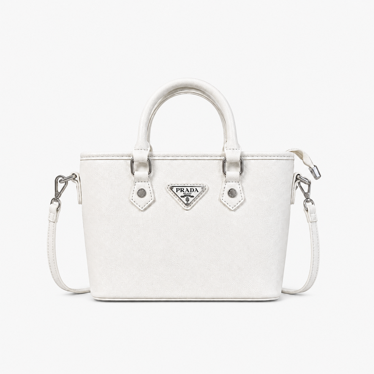 Leather PR Inspired Black Mini Tote Crossbody Bag - View 9