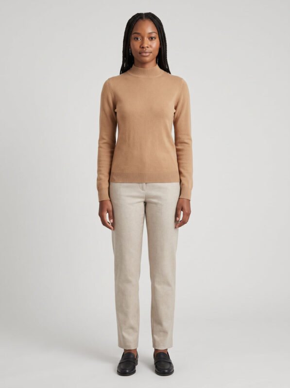 Fitted Mock Neck Sweater