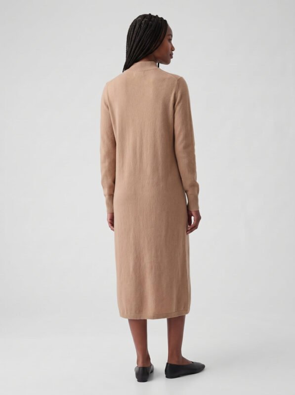 Mock Neck Long Sweater Dress