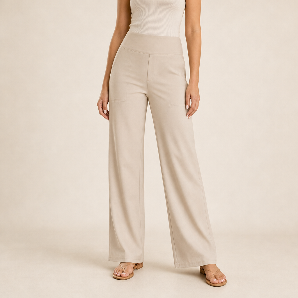 Women's High-Rise Straight Leg Pants – Tailored Trousers | Chiara