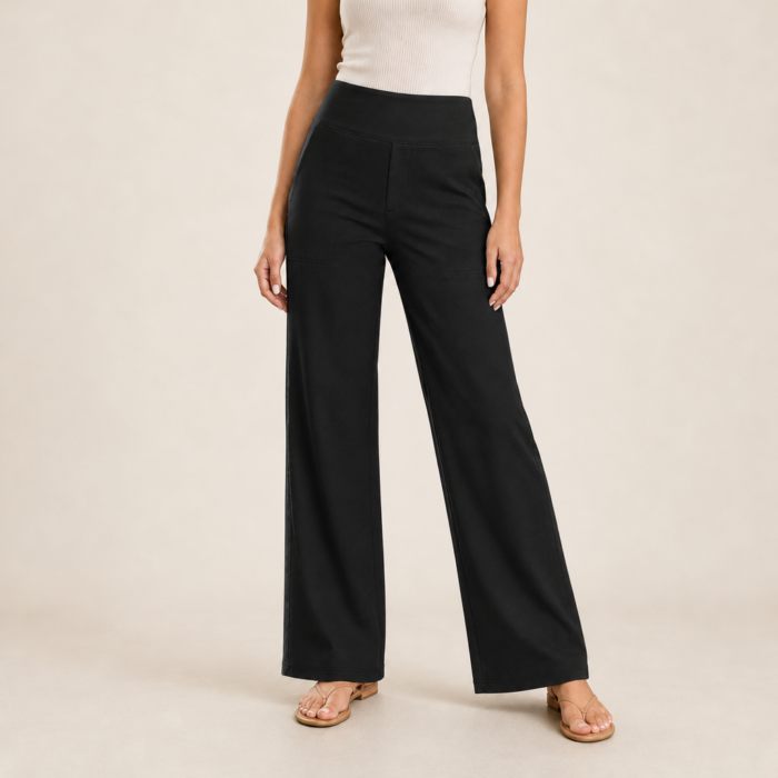 Women's High-Rise Straight Leg Pants – Tailored Trousers | Chiara