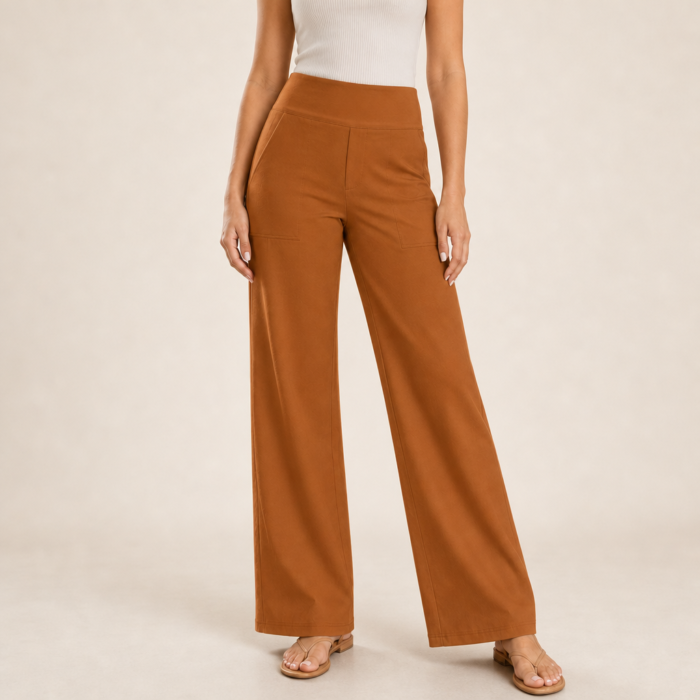 Women's High-Rise Straight Leg Pants – Tailored Trousers | Chiara