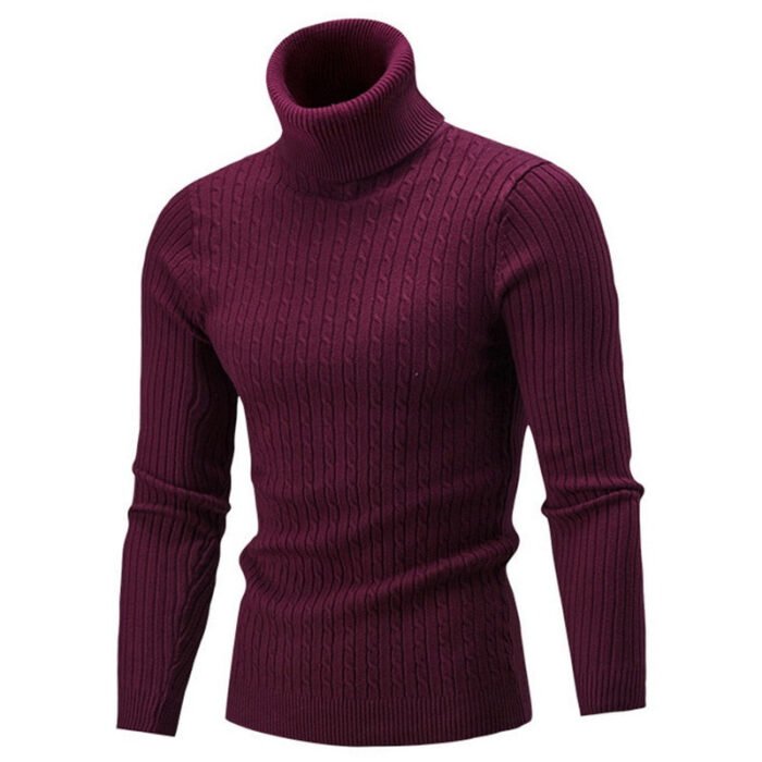 Men's Cable Knit Turtleneck Sweater – Classic Chunky Pullover | Matthew