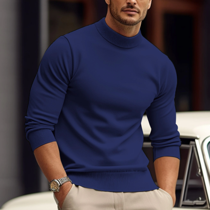 Men's Mock Neck Sweater – Refined Knit Pullover | Michael