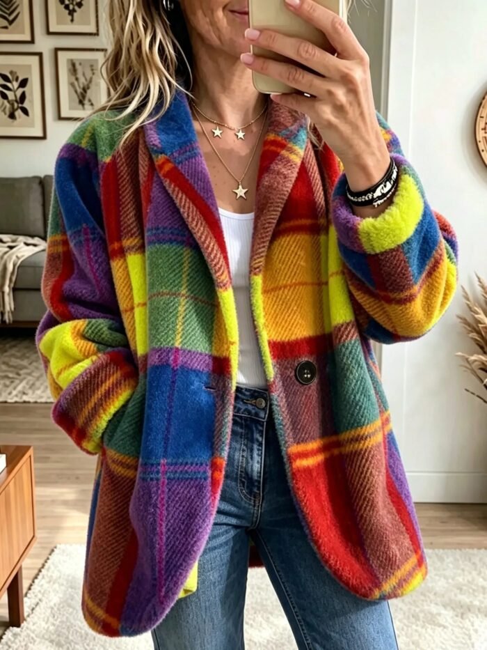 Women's Plaid Jacket – Soft Cozy Shacket | Penelope