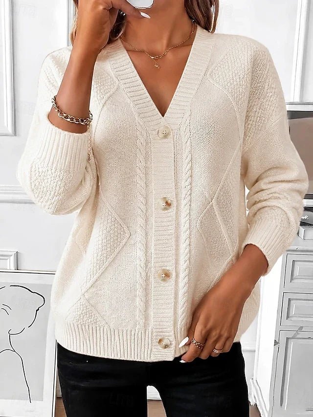Women's Cable Knit Cardigan – Vintage Button-Up Sweater | Joyce