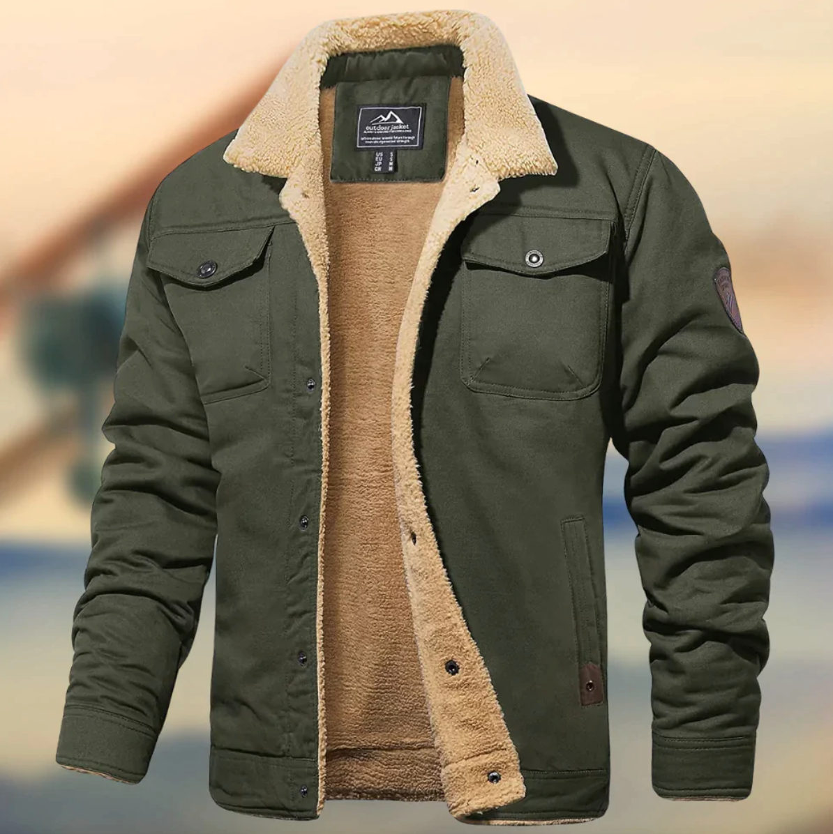 Men's Sherpa Lined Trucker Jacket – Casual Button Front Jacket | Ryan