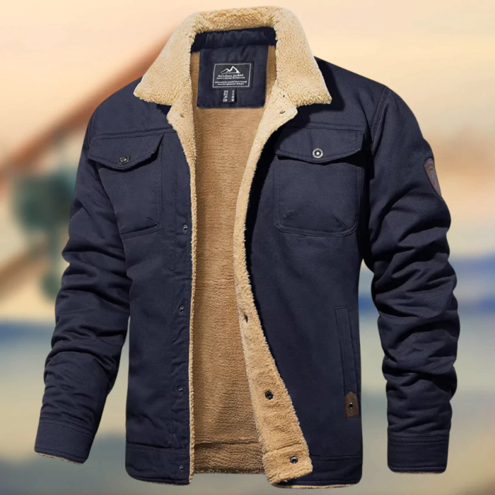 Men's Sherpa Lined Trucker Jacket – Casual Button Front Jacket | Ryan