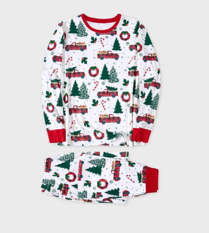 Matching Family Christmas Pajamas – Tree Truck Print Pajama Set | Tucker