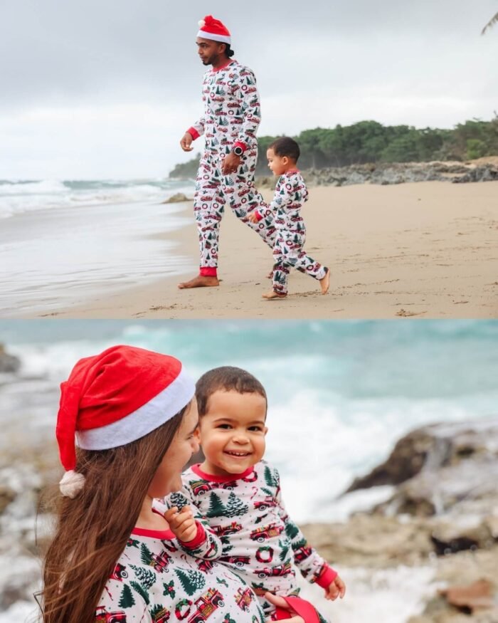 Matching Family Christmas Pajamas – Tree Truck Print Pajama Set | Tucker