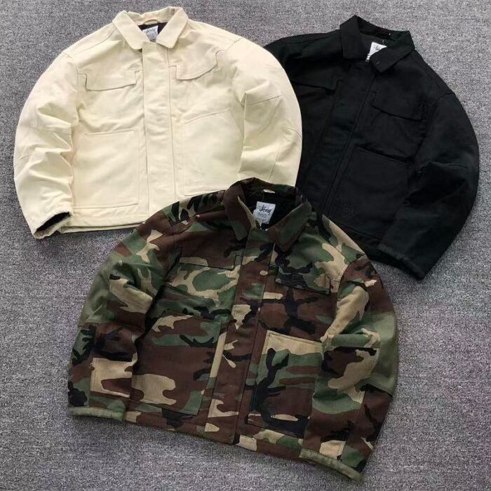 Stüssy Polar Fleece Zip-Up Winter Jacket