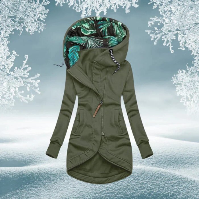 Women's Asymmetric Zip Hooded Fleece Jacket | Marisabel