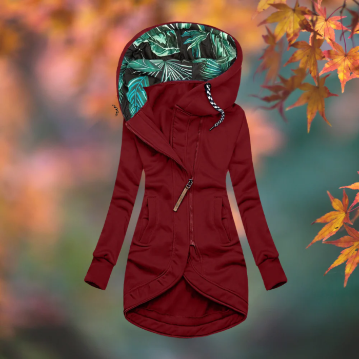 Women's Asymmetric Zip Hooded Fleece Jacket | Marisabel