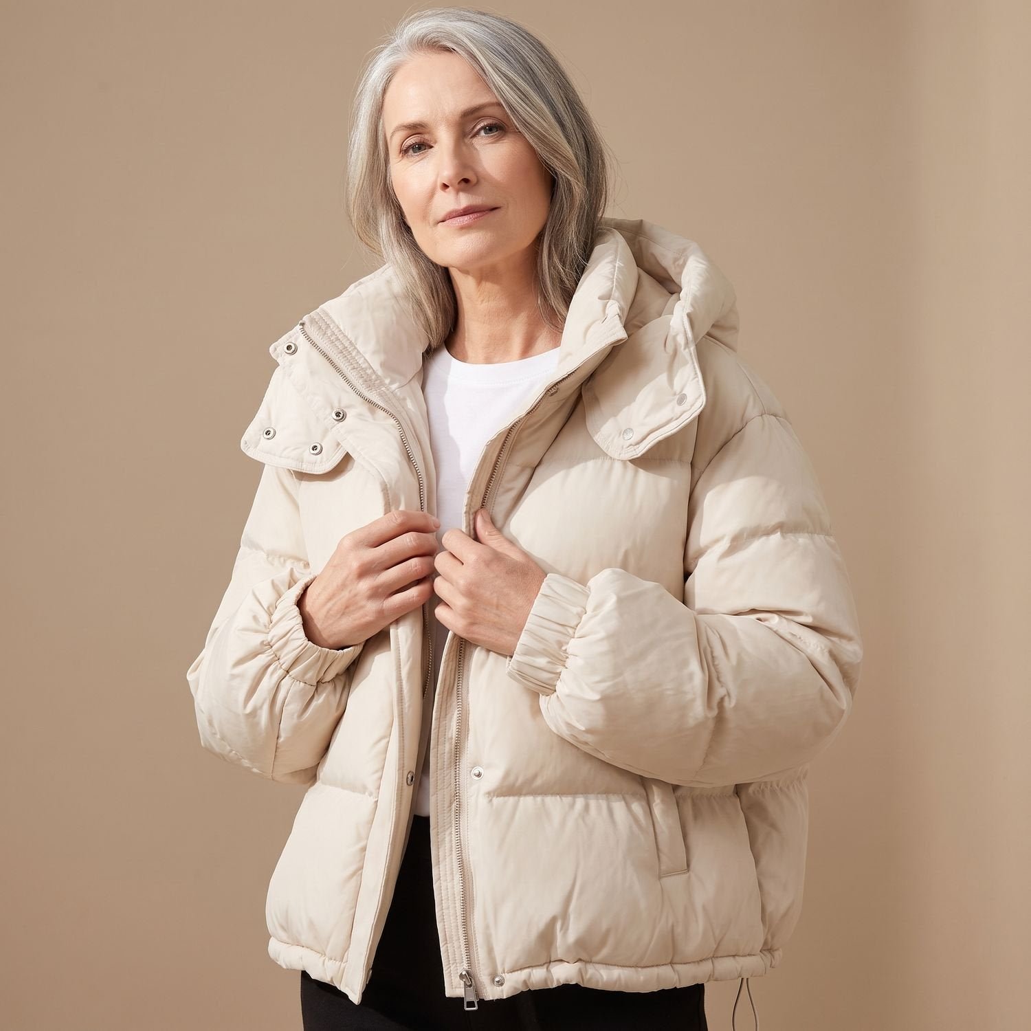 Women's Hooded Mid-Length Puffer Jacket | Marisabel