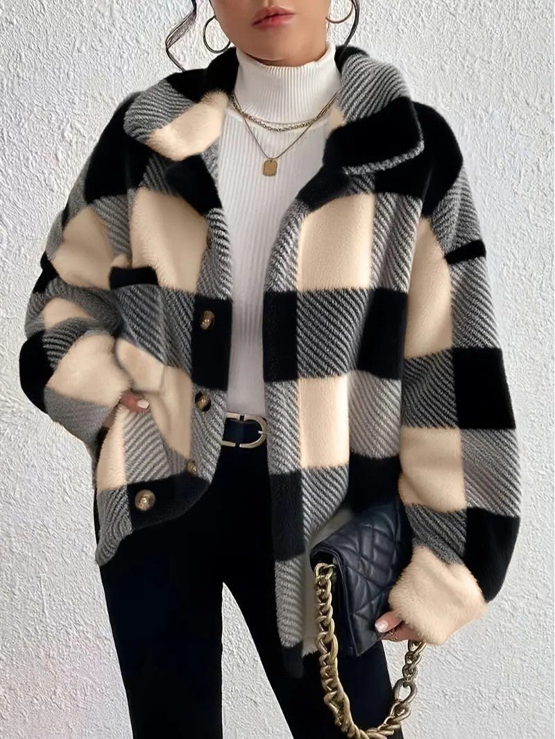 Women's Oversized Plaid Shacket | Marcella
