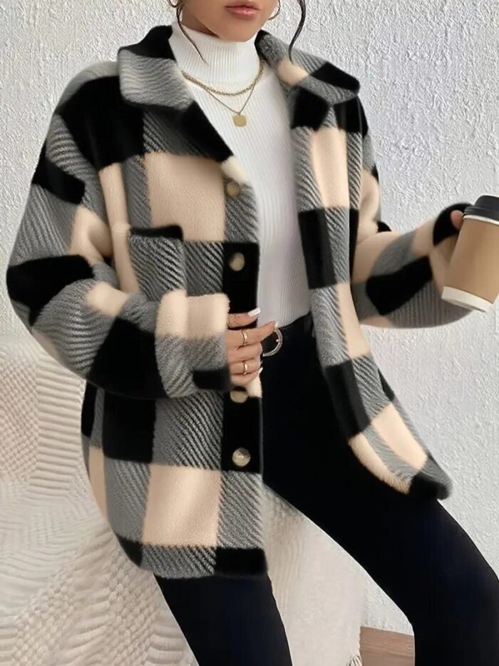 Women's Oversized Plaid Shacket | Marcella