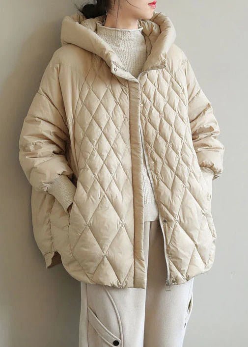 Women's Hooded Puffer Coat – Quilted Zip-Up Winter Coat