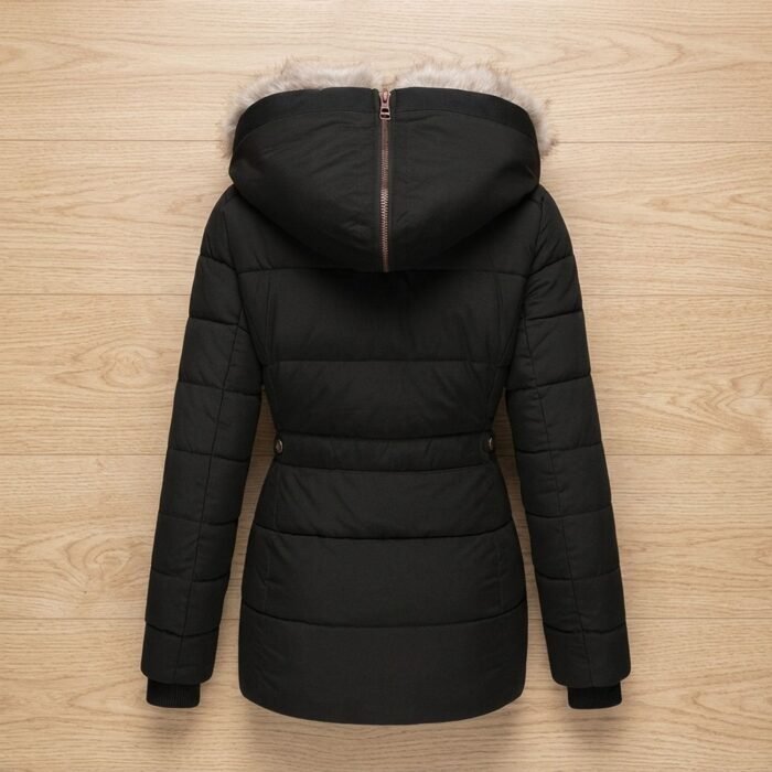 Women's Quilted Faux Fur Hooded Puffer Jacket | Fenella