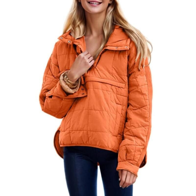Women's Weatherproof Jacket | Quilted Pullover Hooded