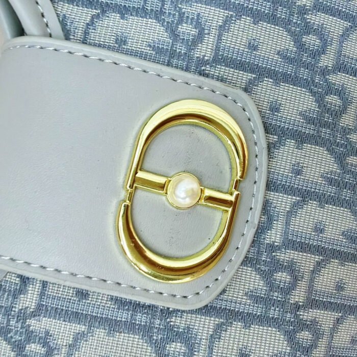 Women Monogram Travel Vanity Case Handbag Compact Shoulder Bag Grey